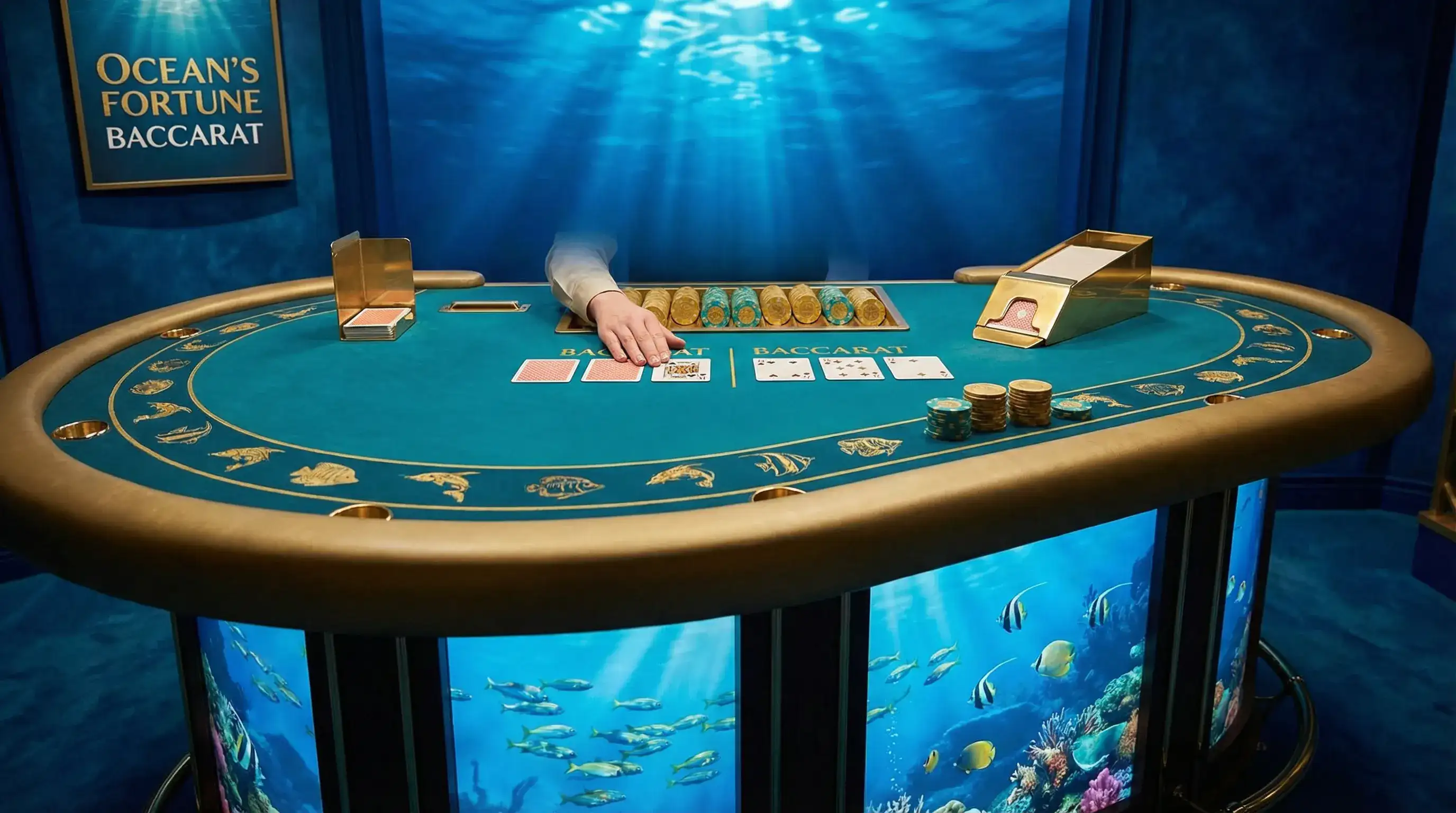 Mesa de Bacará elegante no zzwin